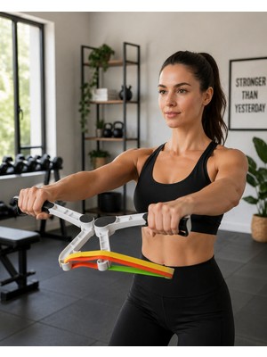 Getittir Direnç Bantlı Kol Göğüs Omuz Egzersiz Aleti Evde Fitness Seti - Lisinya