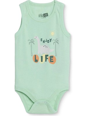 Hellobaby Erkek Bebek Body Çıtçıtlı Bisiklet Yaka Kısa Kol
