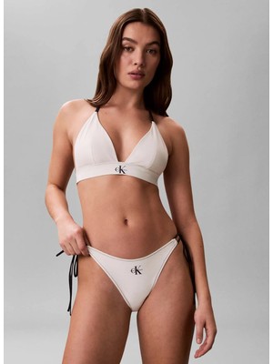 Calvin Klein Bej Kadın Bikini Üst Trıangle