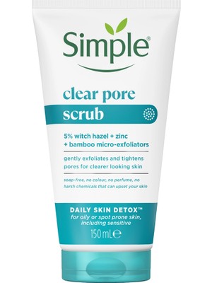 5 Adet Simple Daily Skin Detox Gözenek Arındırıcı Peeling 150 ml