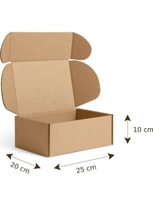 25X20X10 cm E Dalga E-Ticaret Karton Kutu , Kargo Kutusu 25 Adet