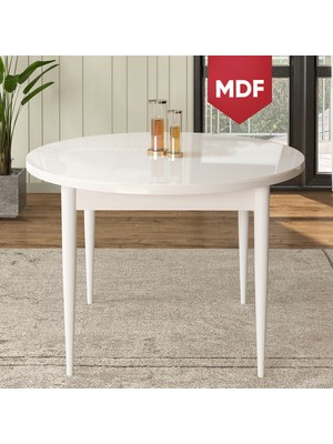 Canisa Concept Rox  Serisi MDF Sabit  90 x 90 Yuvarlak Mutfak Masası