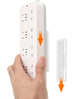 Omilife 6 Adet Kızaklı Eşya Sabitleme Aparatı Yapışkanlı Kablo Tutucu Priz Sabitleyici