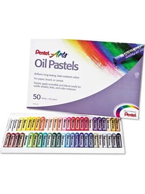Pentel Arts 50 Renk Yağlı Pastel Boya Seti Uzun Süreli Renkler ile Kırtasiye Ürünü