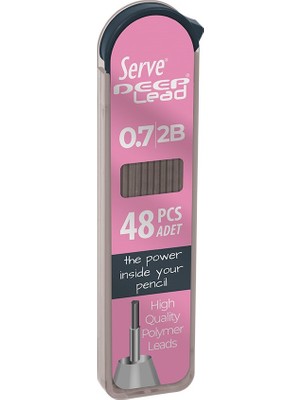 Serve Deep Mekanik Kurşun Kalem Ucu 0.7 mm 48'li Tüp Pembe
