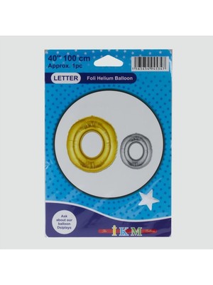 Zero Land Cosmotex Sarı Renkli 40X100 Harfli Folyo Balon-O
