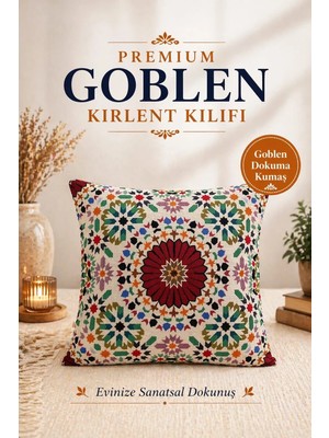 Goblen Mozaık Dokuma Kırlent Kılıf