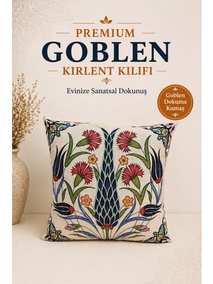Goblen Çini Desen Kırlent Kılıf