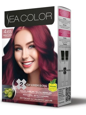 Sea Color Set Saç Boyası 4.65 Şarap Kızılı