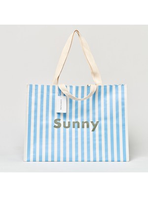 Sunnylife - Büyük Plaj Çantası Mavi Çizgili