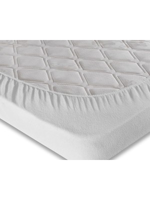 Menderes Home Cotton Collection Tek Kişilik Sıvı Geçirmez Yatak Alez ( Fitted )  cm Beyaz