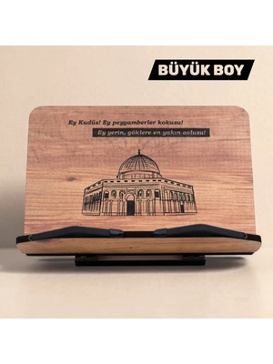 İsfahanTA Kitap Okuma Standı Masaüstü Ahşap Rahle | Büyük Boy