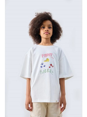 Marvy Kids Fruit Market Baskılı Tshirt