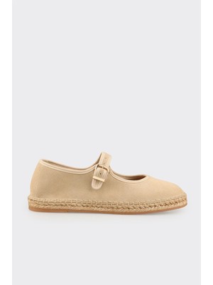 Elle Bej Deri Kadın Espadril