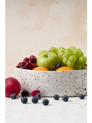 Koza Home Satin Mat Beyaz Kırçıllı Büyük El Yapımı Dekoratif Süzgeç 8604