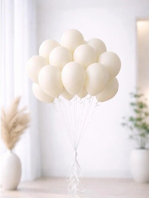 Kalisan Retro Beyaz Lateks Mini Balon 5 Inc 12 cm 10'lu