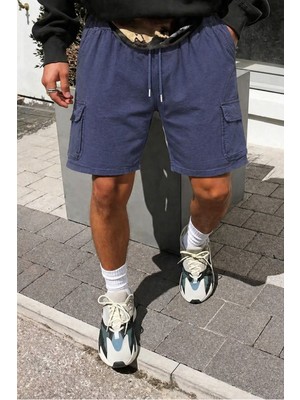 Tarz Cool Erkek Kargo Cepli Lastikli Bel Günlük Şort