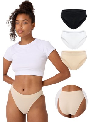 Forever More 3'lü Kadın Dikişsiz Basic Slip Külot