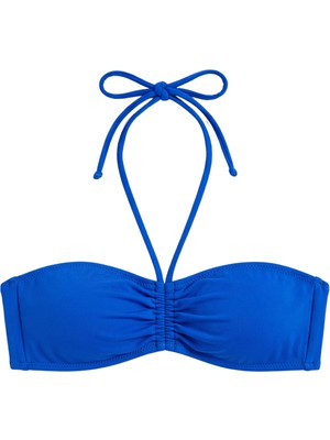 Zi Mavi Straplez Dar Kalıp Bikini Üstü