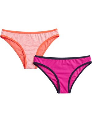 Zi 2 Adet 1 Paket Pembe-Turuncu Bikini Altı