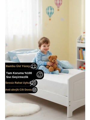 Senpai Uyku Perisi Bambu Sıvı Su Geçirmez Anaokulu Kreş Bebek Çocuk Park Beşik Yatak Alezi Koruyucu Çarşaf Sessiz 80X160CM