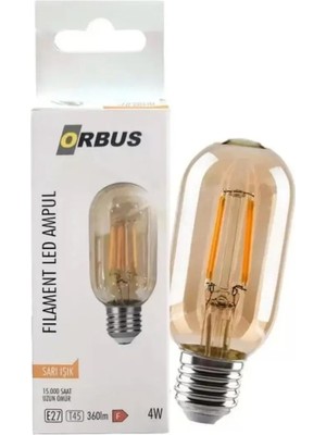 Orbus TA45 4W Filament Bulb E27 300LM Ampul - Sarı Işık Amber