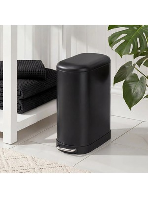 Deante 5Five Ariane 30 L Slim Metal Pedallı Çöp Kovası - Soft Close, İç Kovalı, Dar Alan Uyumlu, Siyah