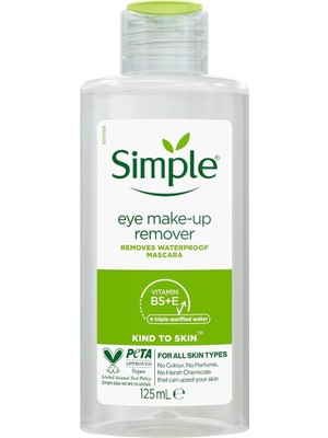 Simple Kind To Skin Hasas Göz Makyaj Temizleyici 125 ml