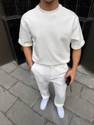 Osyho Kumaş Düz Basic Oversıze Tshirt