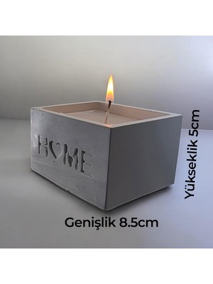 Civetta Taş Tozu 2 Li Kare Mumluk Mum