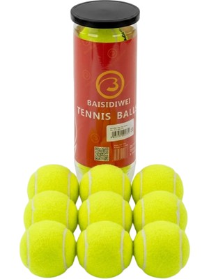 Renklime Dayanıklı Tenis Topu 9’lu Set Yüksek Performans ve Dengeli Zıplama