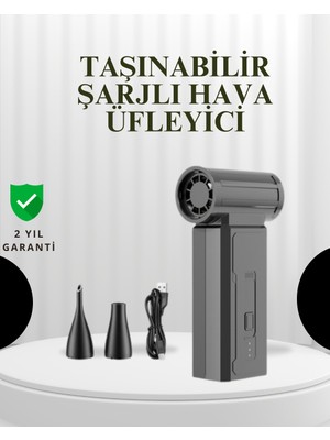 Renklime Taşınabilir Şarjlı Güçlü Hava Üfleme Aleti Çok Yönlü Kullanım