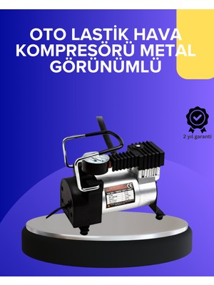 Renklime Metal Gövdeli Oto Lastik Hava Kompresörü 12V 140 Psı Hızlı Şişirme