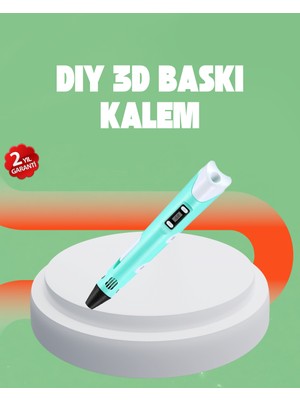 Renklime Üç Boyutlu 3D Yazıcı Kalem Abs ve Pla Uyumlu