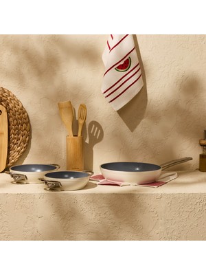 Bonera Evidea Kitchen Toscana Chef 3 Parça Seramik Tava Sahan Seti