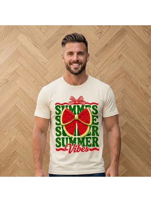 Durak Reklam Summer Vibes Ütü ile Uygulanabilen Dtf Tekstil Baskı