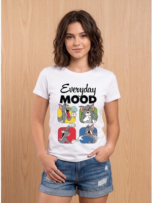 Durak Reklam Tom ve Jerry Mood ütü ile uygulanabilen DTF tekstil baskı