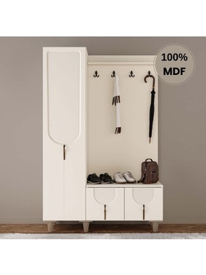 Comiet Açelya Mdf Raflı Askılıklı Portmanto Ayakkabılık