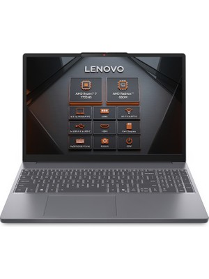 Lenovo Ideapad Slim 3 15ARP10 Amd Ryzen 7 7735HS 40GB 512GB SSD 15.3" Wuxga Freedos Laptop, Notebook 83K70098TR 002