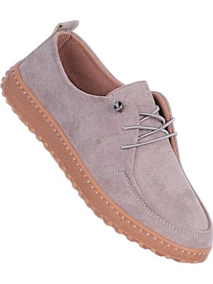 Ayakcenter Ayzen 1055 Vizon Kadın Loafer Ayakkabı