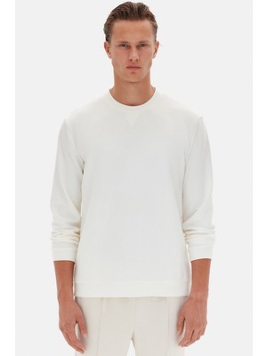 D'S Damat Ds Damat Regular Fit Ekru Düz Sweatshirt