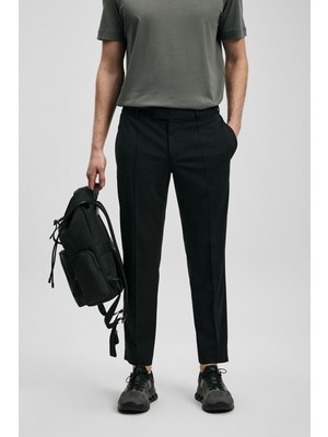 Lufian Sam Smart Erkek Chino Pantolon Slim Fit Siyah