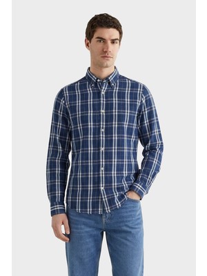 Gant Erkek Lacivert Regular Fit Kareli Gömlek 3260079.999