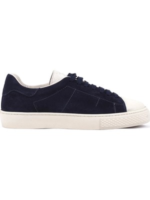 Shoetyle - Hakiki Süet Deri Lacivert Renk Erkek Sneaker - 666-03-80