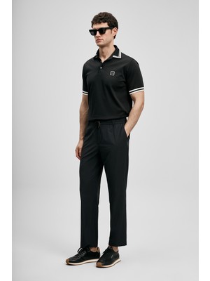 Lufian Fenrıc Smart Erkek Chino Pantolon Slim Fit Siyah