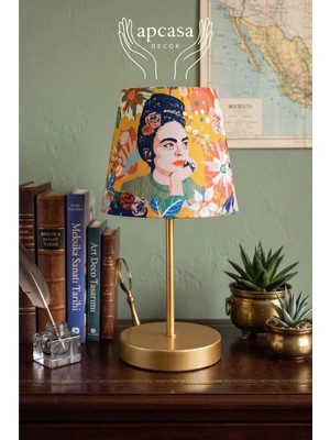 Apcasa Decor Feride Desenli Mini Abajur Masa Lambası