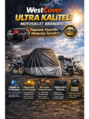 WestCover  Mondial X-Treme Max 200I Motor Brandası,motosiklet Branda Ekstra Kalın Ultra Koruma-Su Geçirmz