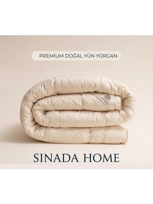 Sinada Klasik Yün Yorgan | 95×145 cm | Bebek ve Çocuk Boy %100 Merinos Kuzu Yünü