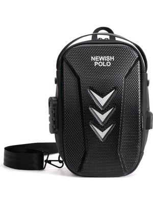 Newish  Erkek Şifreli Kilitli Su Geçirmez Sling Bag 404 Çapraz  Omuz ve Sırt Çantası - NEW404