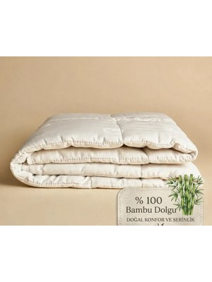 Sinada Klasik Bambu Yorgan | 95×145 cm | Bebek ve Çocuk Boy Pamuklu Dış Kumaş % 100 Bambu Iç Dolgu
